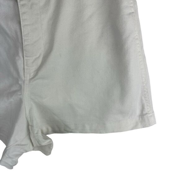 GAP White 4” high rise belted jean shorts - Picture 3 of 7